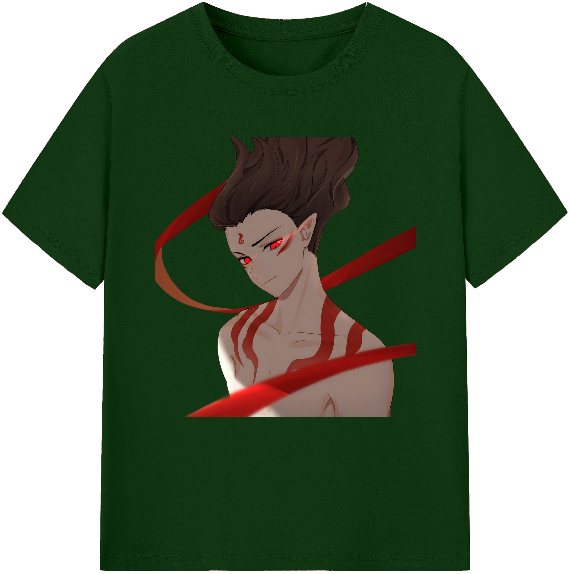 （画像用） Ne Zha 2 ナタ 魔童の大暴れ 綿100％半袖Tシャツ（フロントプリント）